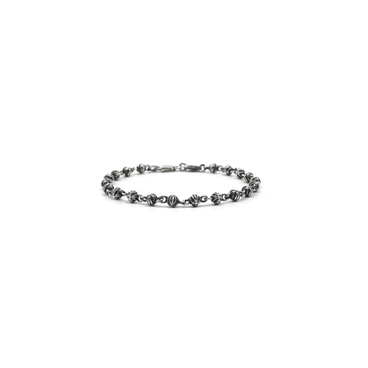 Chrome Hearts Silver Cross Bead Bracelet