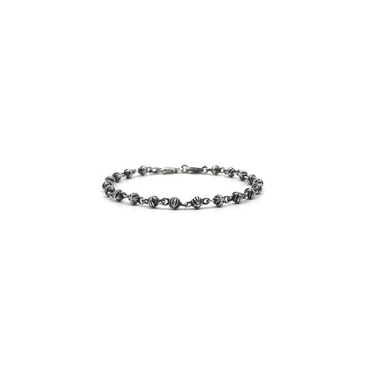 Chrome Hearts Silver Cross Bead Bracelet