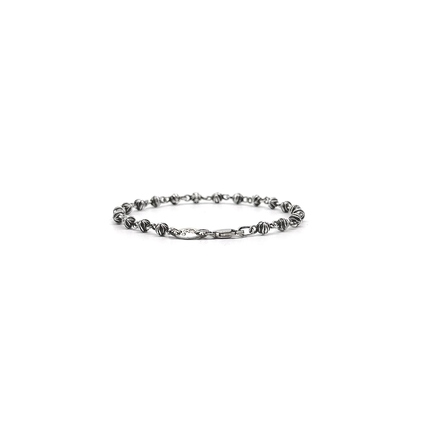 Chrome Hearts Silver Cross Bead Bracelet