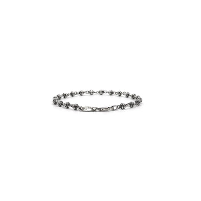 Chrome Hearts Silver Cross Bead Bracelet