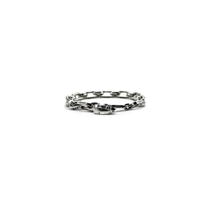 Chrome Hearts Silver Scroll Label Paperchain Bracelet