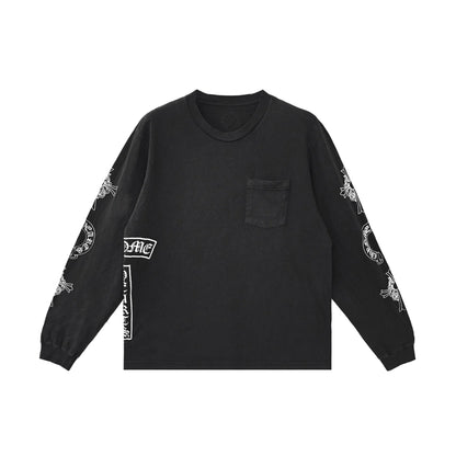 Soap & Water Long Sleeve Black T-Shirt