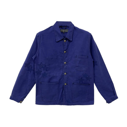 Star Patches French Workwear Denim Jacket