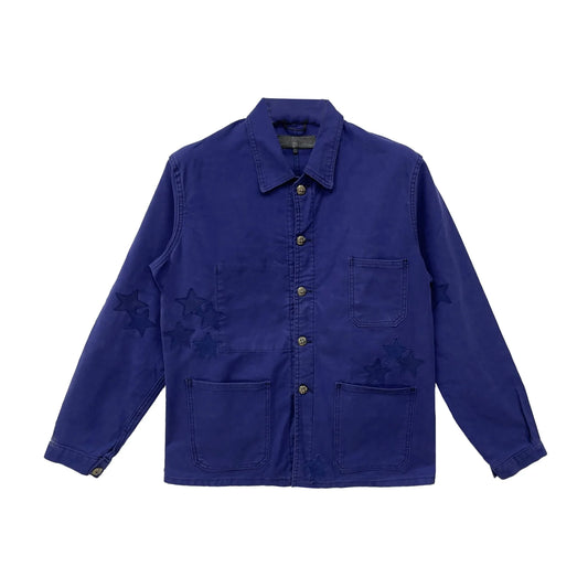 Star Patches French Workwear Denim Jacket