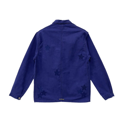 Star Patches French Workwear Denim Jacket