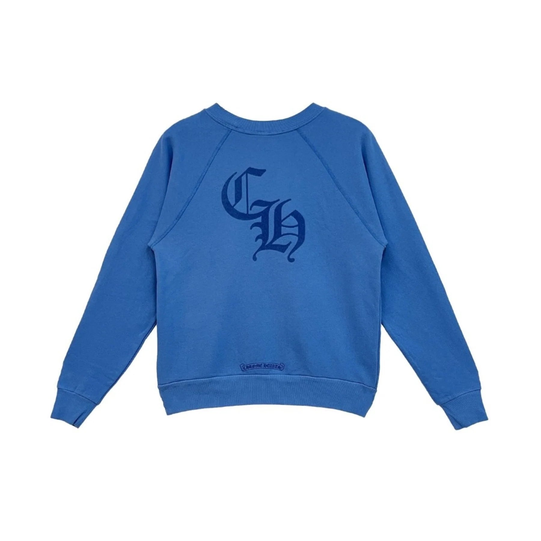 Chrome Hearts Blue CH Letter Triple Cross Sweatshirt