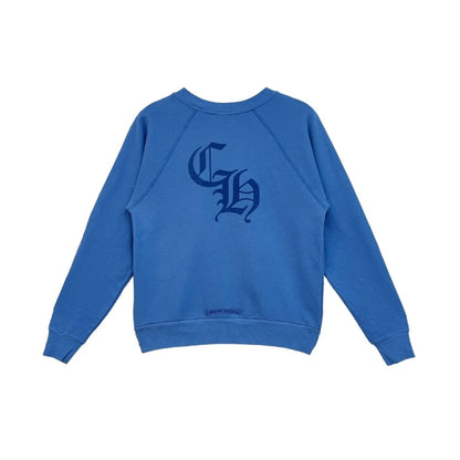 Chrome Hearts Blue CH Letter Triple Cross Sweatshirt