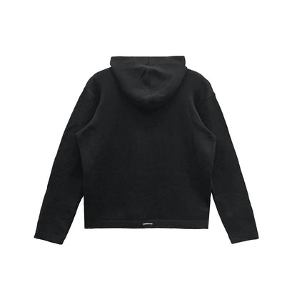 Hollywood Cashmere Triple Cross Hoodie Black