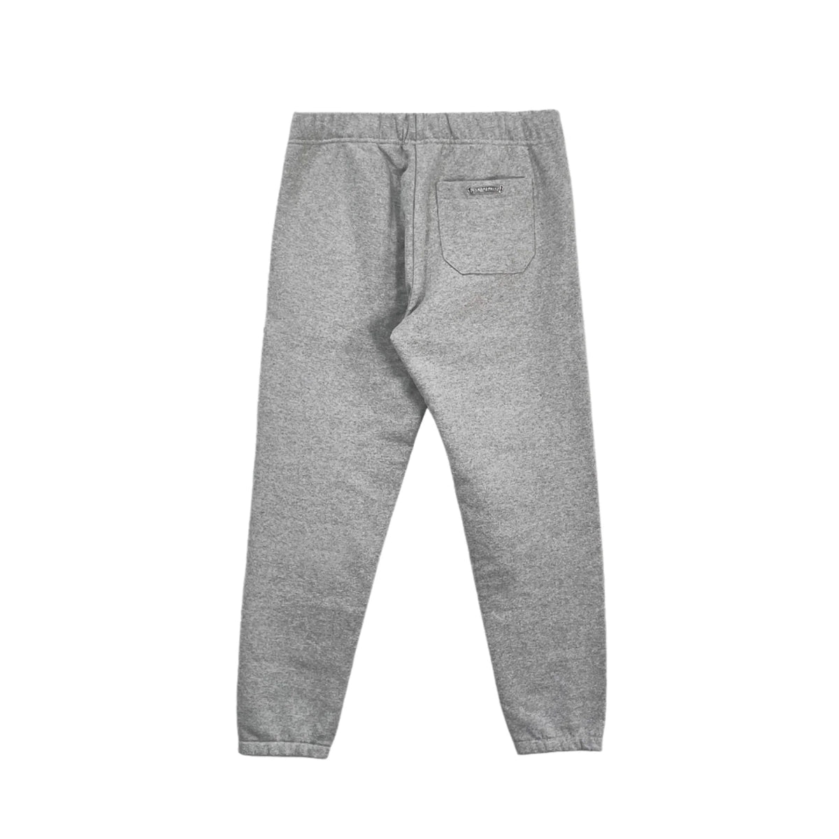 Black Leather Triple Cross Grey Sweatpants