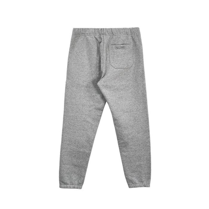 Black Leather Triple Cross Grey Sweatpants
