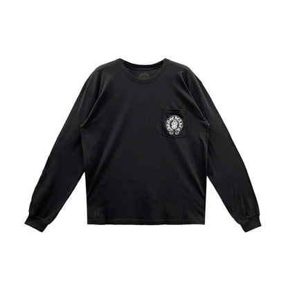 Chrome Hearts USA Flag Dagger Long Sleeve T-Shirt Black
