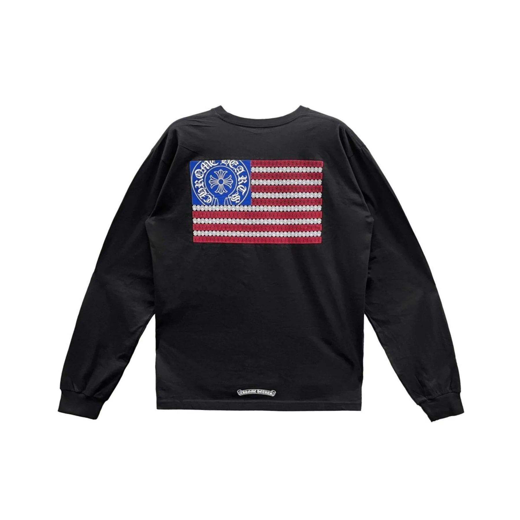 USA Flag Dagger Black Long Sleeve T-Shirt