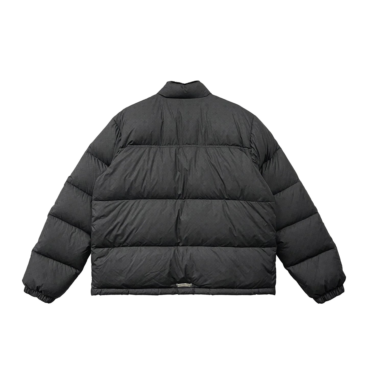 Unisex Monogram Cross Puffer Down Black Jacket