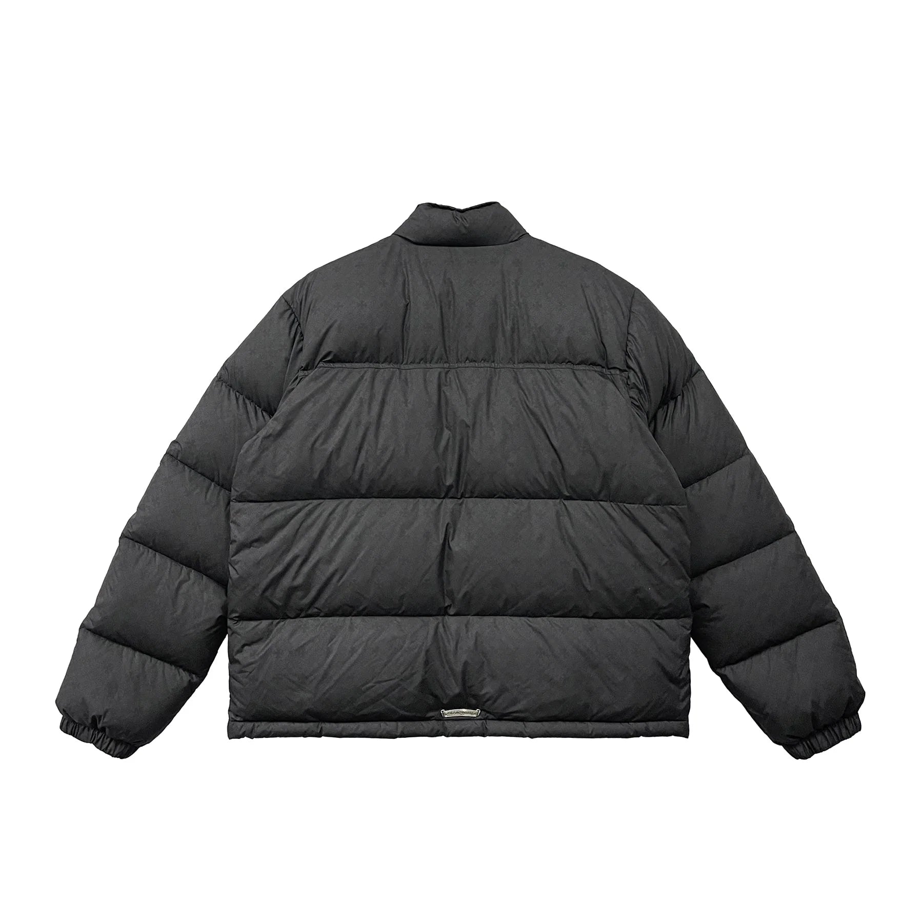 Unisex Monogram Cross Puffer Down Black Jacket