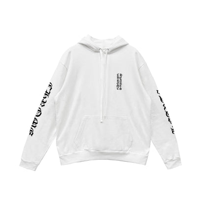 Vertical Logo White Pullover Chrome Hearts Hoodie