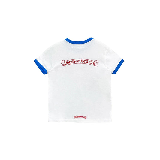 Vintage White Scroll Logo Chrome Hearts T-Shirt