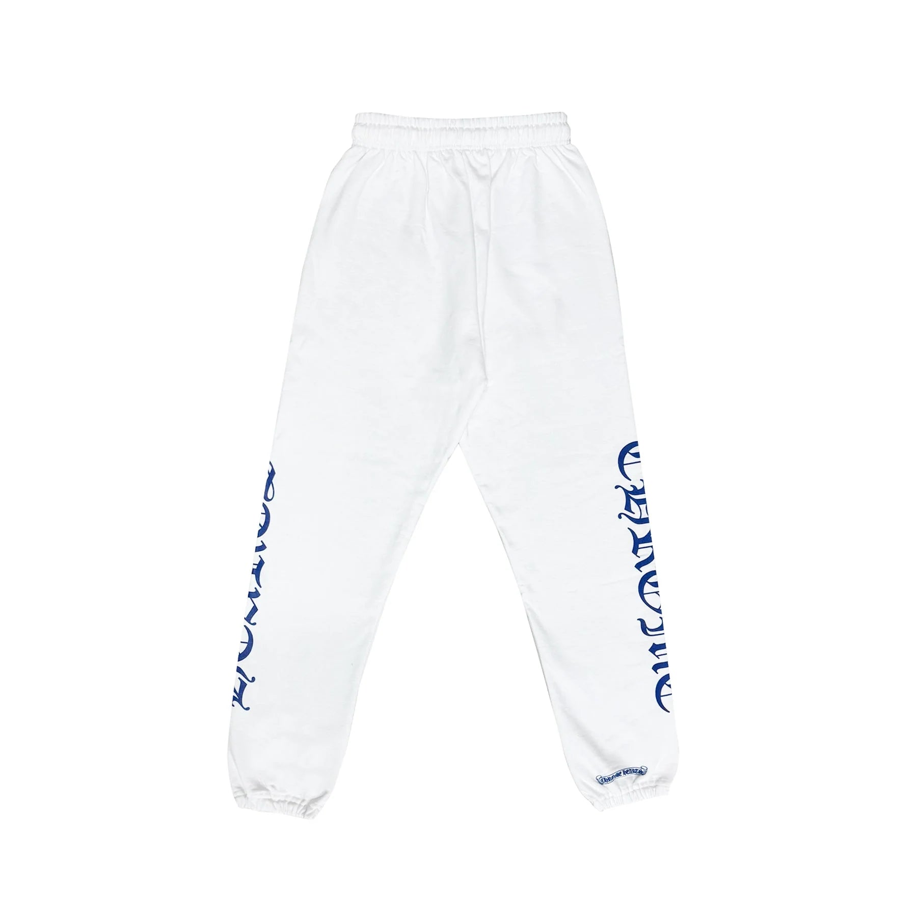 White Horseshoe Blue Script Chrome Hearts Sweatpants