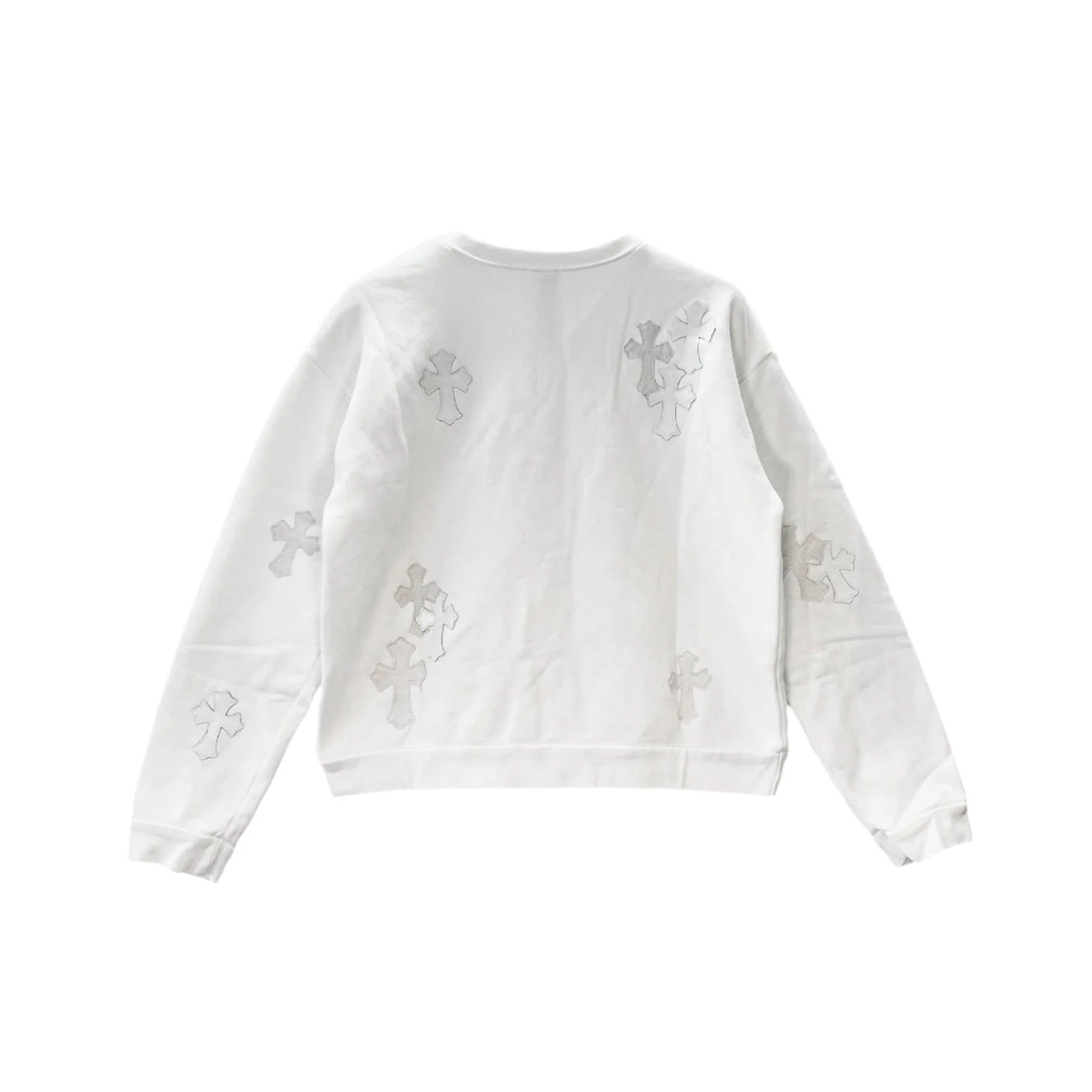 White Chrome Hearts Sweatshirt Patent Leather Cross