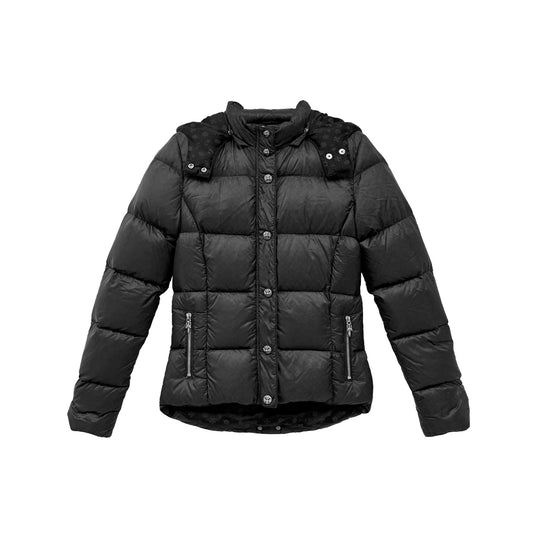 Women Black Chrome Hearts Puffer Down Jacket