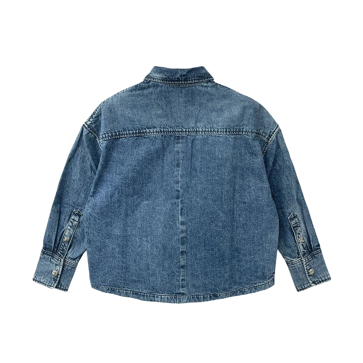 Women's Denim Work Dog Cropped Shirt Jacket