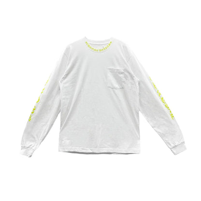 Yellow Neck Script Chrome Hearts Long Sleeve Tee