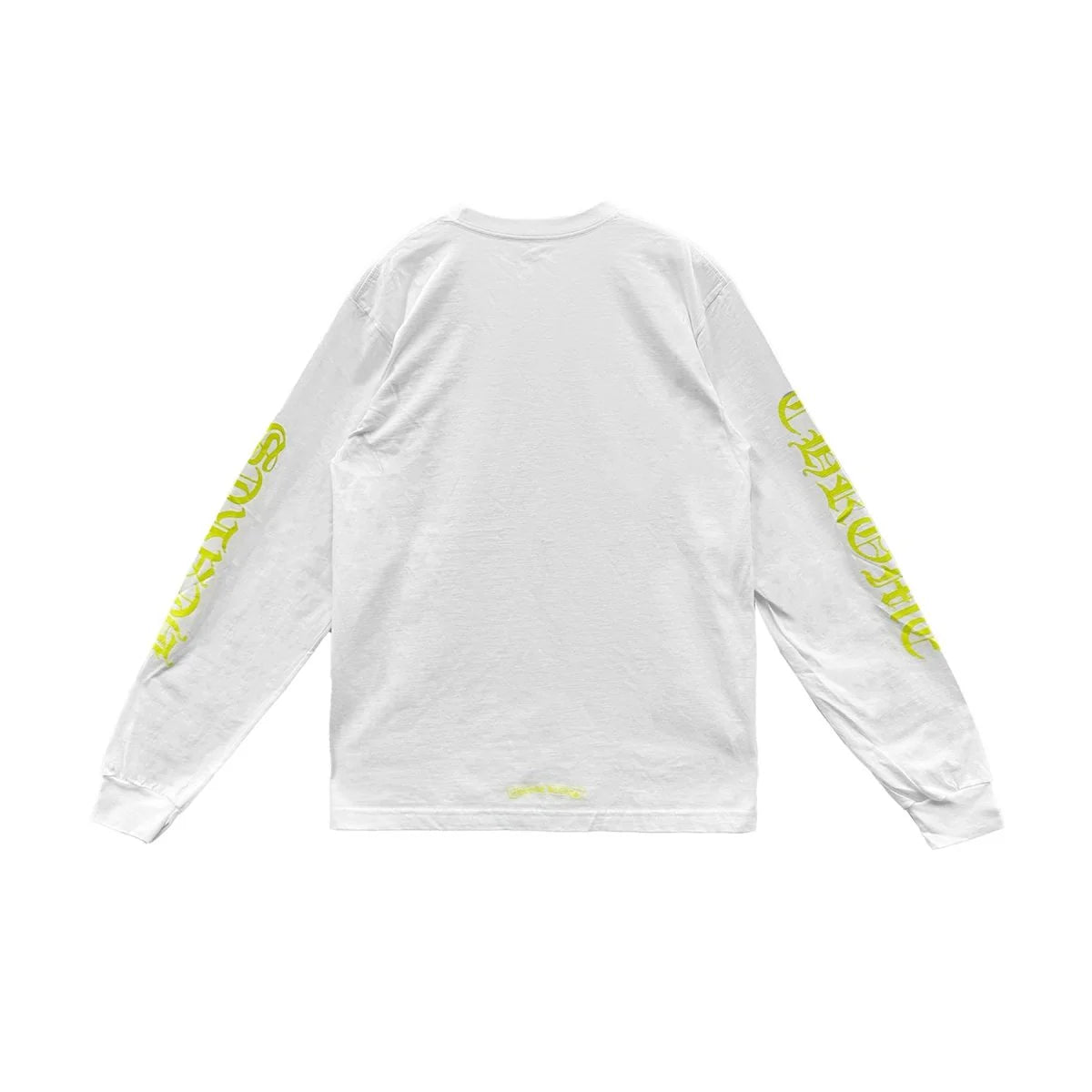 Yellow Neck Script Chrome Hearts Long Sleeve Tee