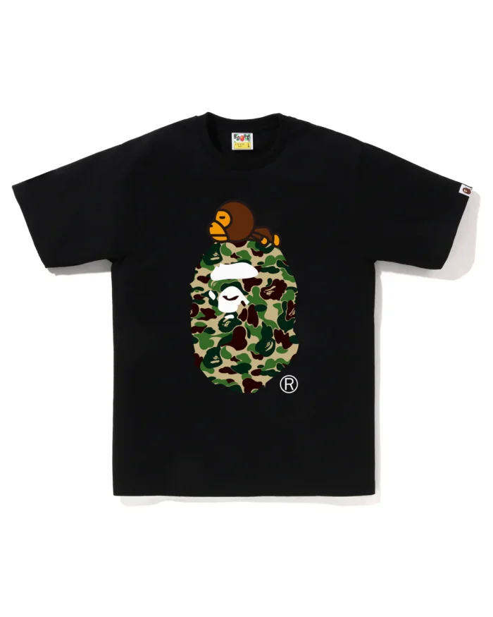 Abc Camo Milo on Big Ape Green Print Tee