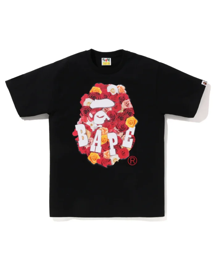 A BATHING Rose Ape Head Short Sleeve Tee