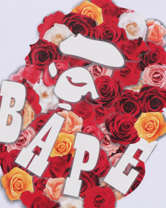 A BATHING Rose Ape Head Short Sleeve Tee