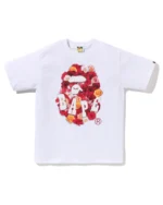 A BATHING Rose Ape Head Short Sleeve Tee