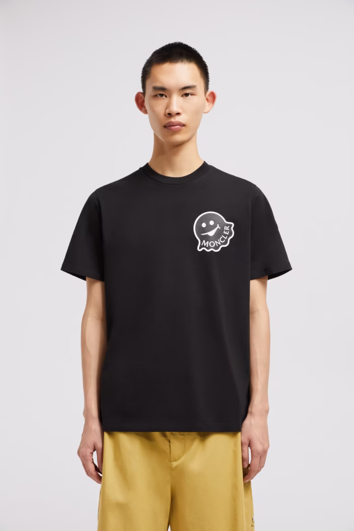 Cartoon Logo Moncler T-Shirt Black