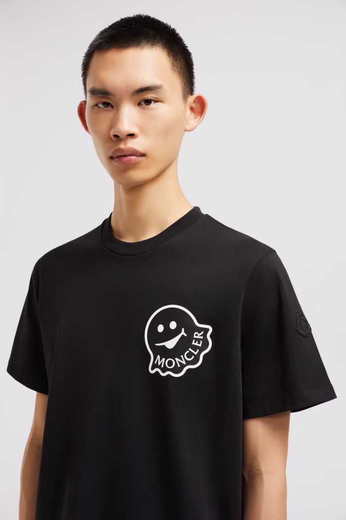 Cartoon Logo Moncler T-Shirt Black