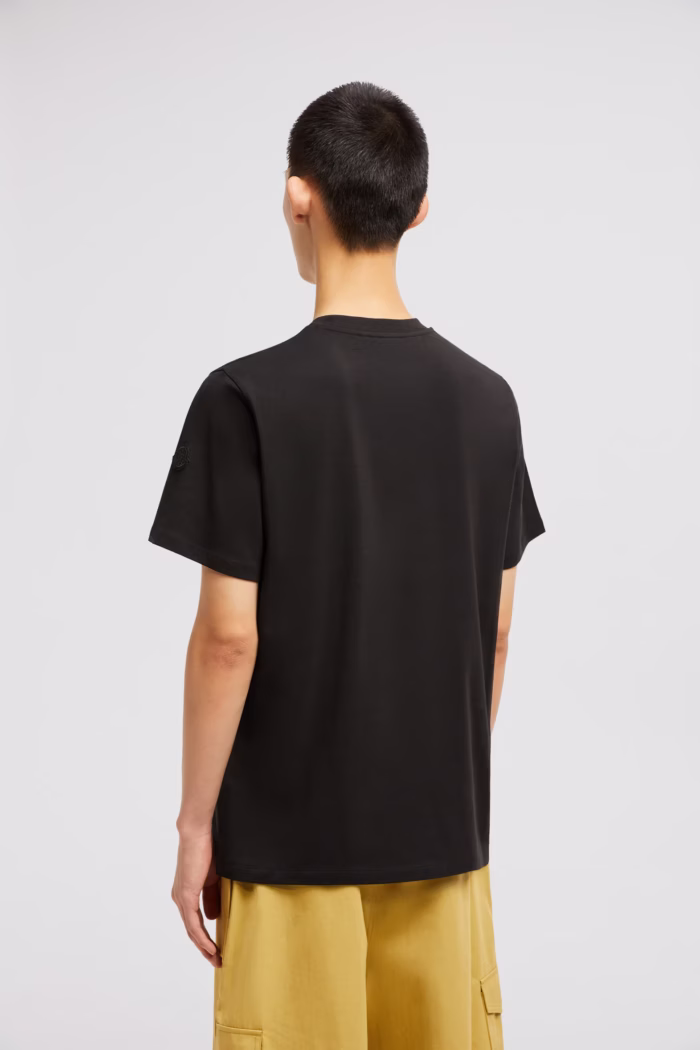 Cartoon Logo Moncler T-Shirt Black