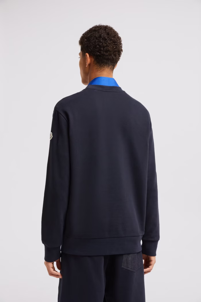 Moncler Fleece Sweatshirt with Denim Pocket
