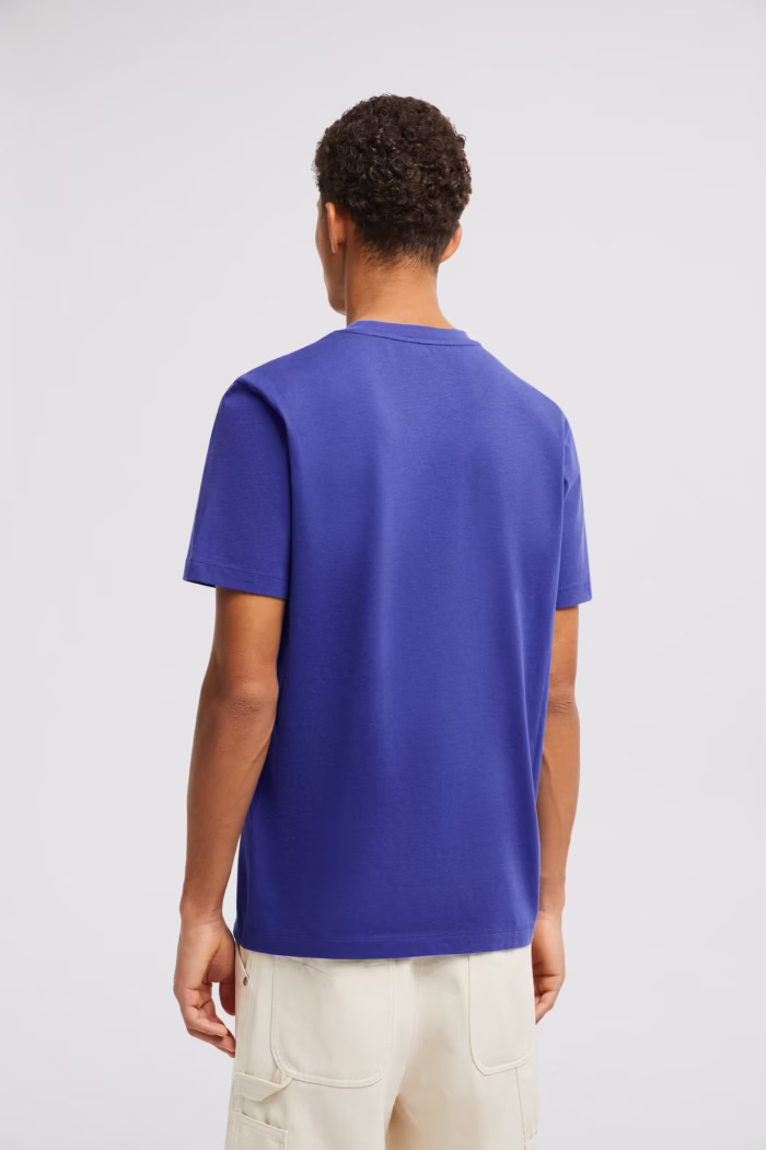 Moncler Flocked Logo Cotton T Shirt