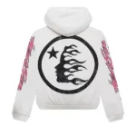 Hellstar Records Glitter Zip-Up Hoodie White