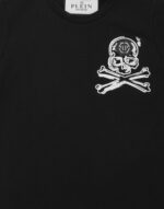 Philipp Plein Skull & Bones Round Neck Jersey T Shirt