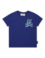 Philipp Plein Skull & Bones Round Neck Jersey T Shirt