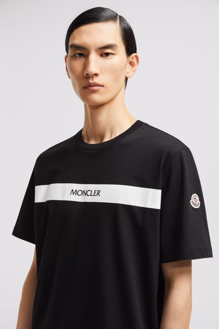 Moncler Rubberized Logo Cotton T-Shirt