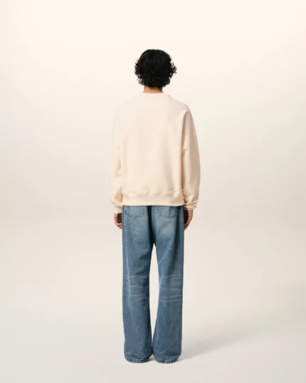 Beige Fleece Ami de Coeur Patch Sweatshirt