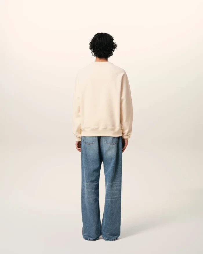 Beige Fleece Ami de Coeur Patch Sweatshirt