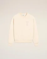 Beige Fleece Ami de Coeur Patch Sweatshirt