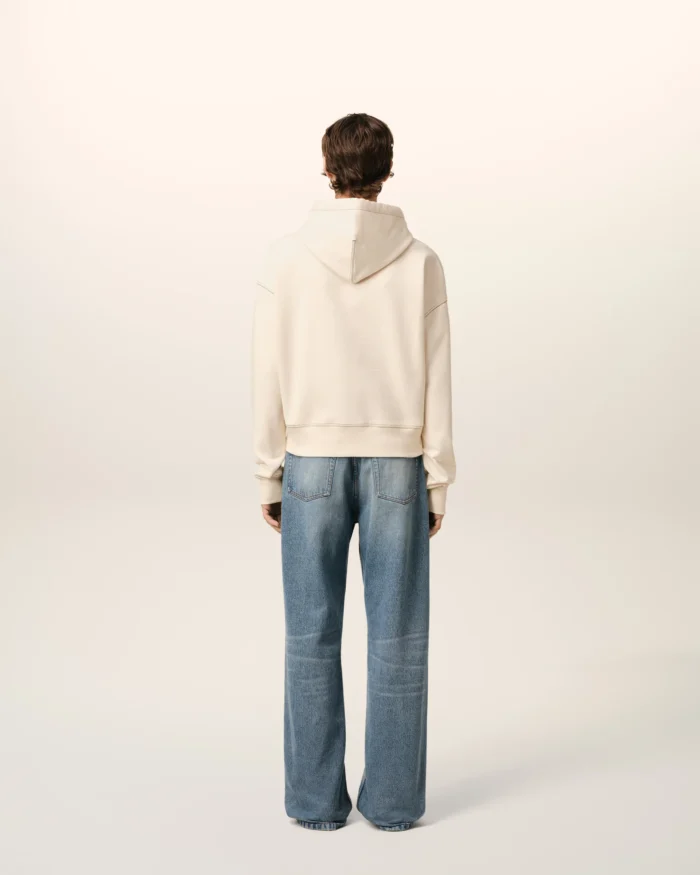 Beige Fleece Hoodie Ami Signature