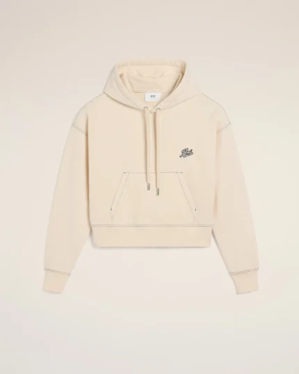 Beige Fleece Hoodie Ami Signature