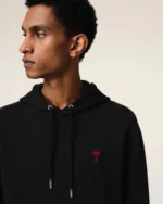 Red Embroidery Logo Ami de Coeur Hoodie