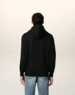 Black Cotton Ami de Coeur Zipped Hoodie