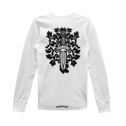 Chrome Hearts Dagger Logo LS Tee White