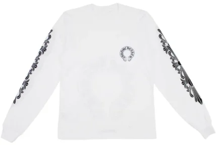 Chrome Hearts Floral Horseshoe LS Tee White