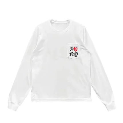 Chrome Hearts I Heart NY Long Sleeve T Shirt White