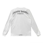 Chrome Hearts Script Letter Logo LS Tee White